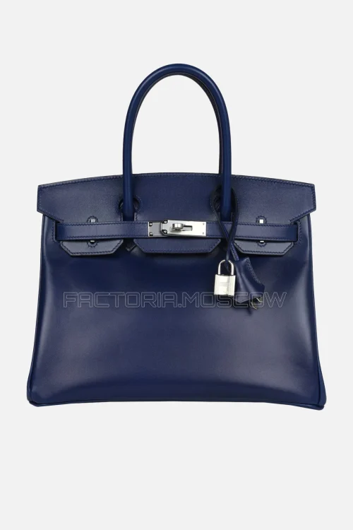 Hermès Birkin 30 Bleu Saphir Box PHW