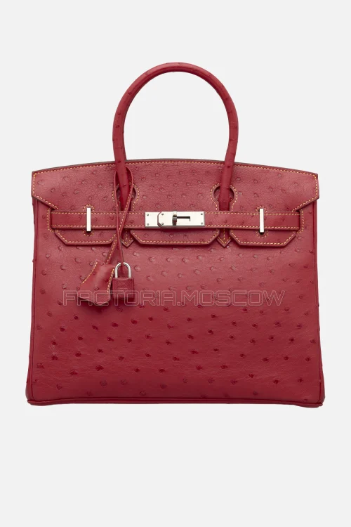 Hermes Birkin 30 Rouge Casaque Ostrich PHW
