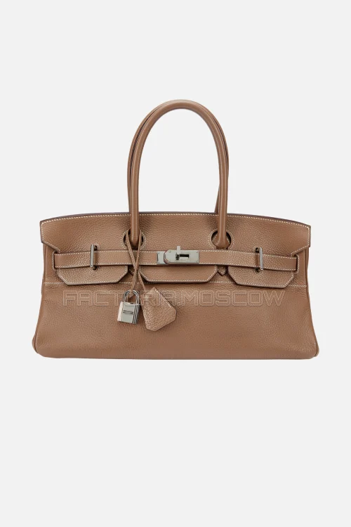 Hermès JPG Shoulder Birkin 42 Etoupe Clemence PHW