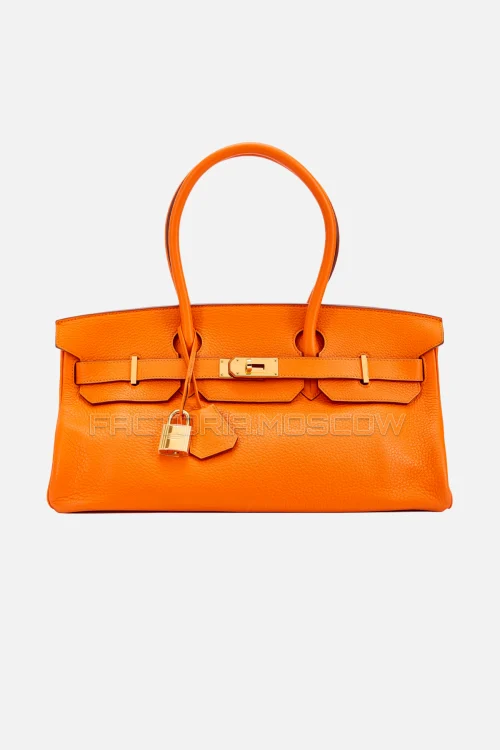 Hermès Jpg Shoulder Birkin 42 Orange H Clemence GHW