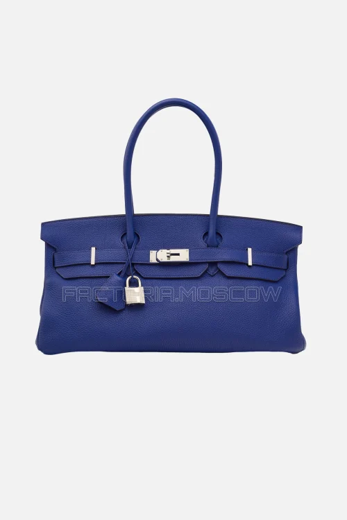 Hermes Birkin Jpg Shoulder 42 Bleu Electrique Clemence PHW