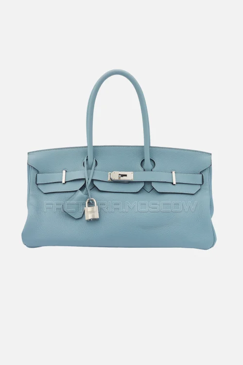 Hermes Jpg Birkin Shoulder 42 Bleu Ciel Togo PHW