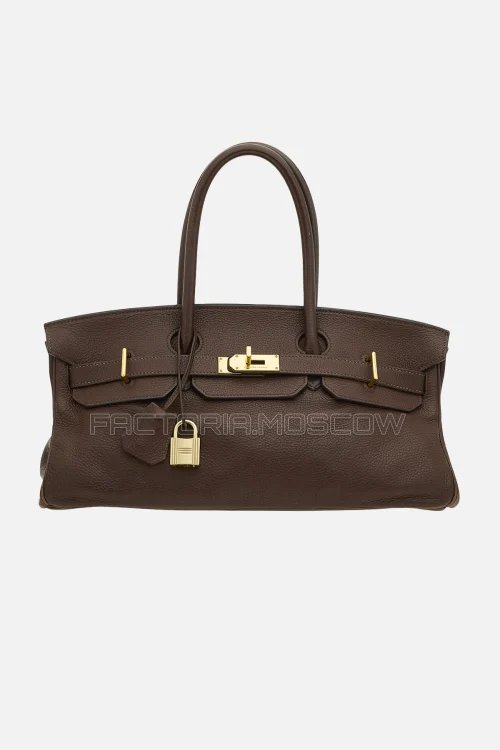Hermes Jpg Shoulder Birkin 42 Chocolat Clemence GHW