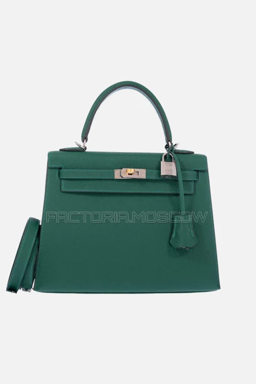 Hermès Kelly 25 Sellier Vert Moyen Epsom Ghw