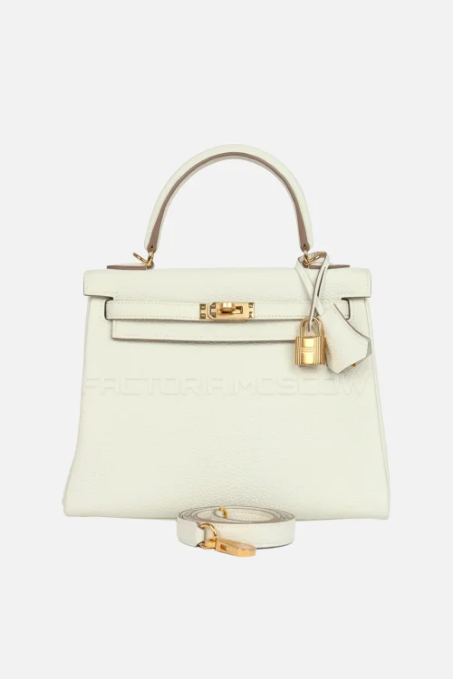 Hermès Kelly Retourne 25 Mushroom Togo GHW