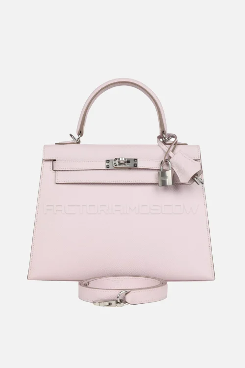 Hermès Kelly Sellier 25 Mauve Pale Epsom PHW