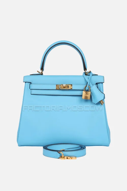 Hermès Kelly Retourne 25 Celeste Swift GHW