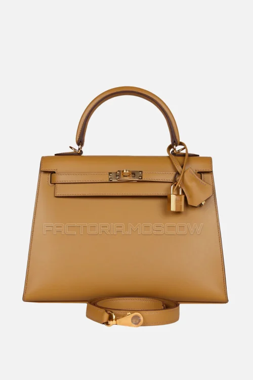 Hermès Kelly Sellier 25 Poussière Tadelakt GHW