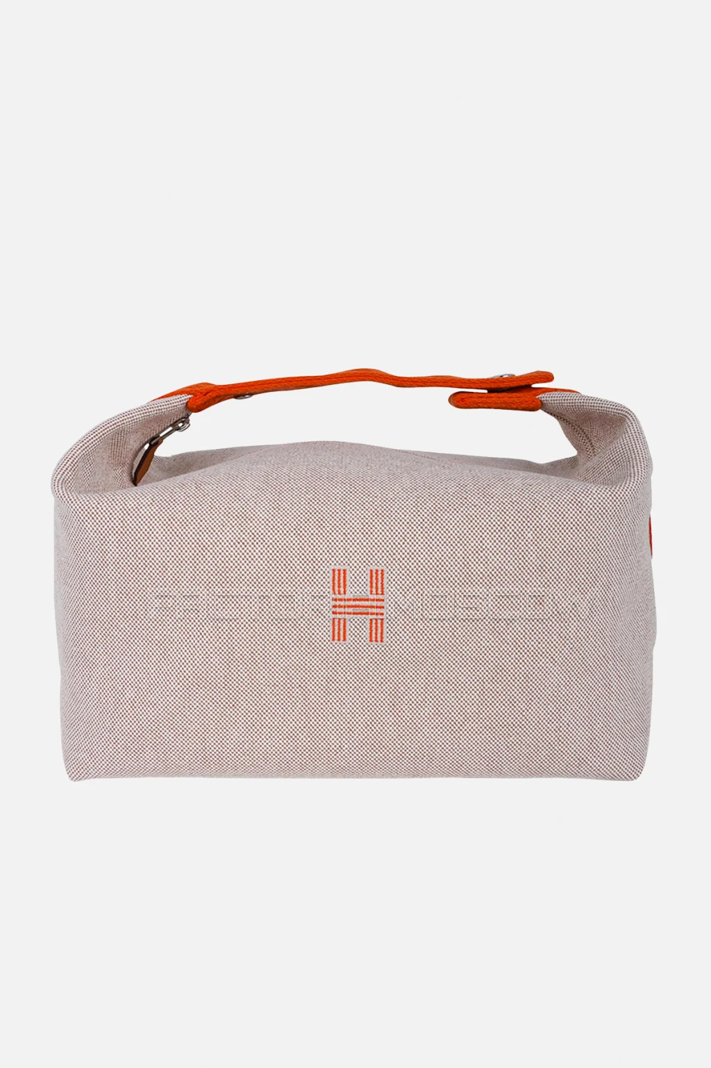 Hermes Bride A Brac Large Model Trousse De Toilette Natural/Orange PHW