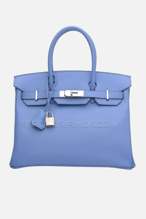 Hermes Birkin 30 Bleu Paradis Epsom PHW