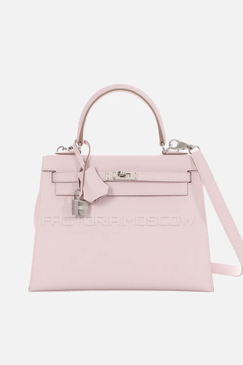 Hermès Sellier Kelly 25 Mauve Pale Epsom PHW