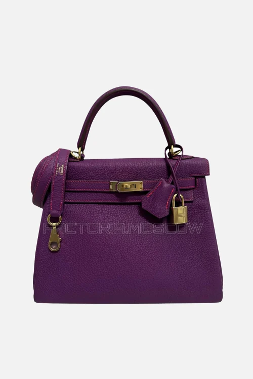 Hermès HSS Kelly 25 Anemone/Rose Mexico Togo Permabrass Hardware