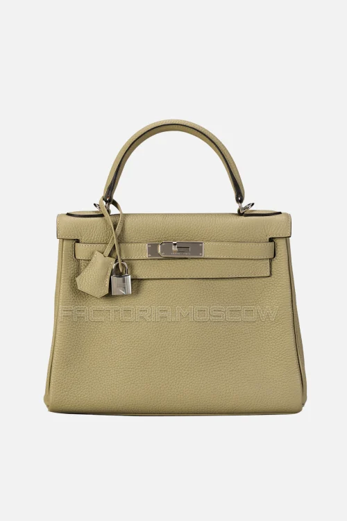 Hermès Kelly Retourné 25 Sauge Togo GHW