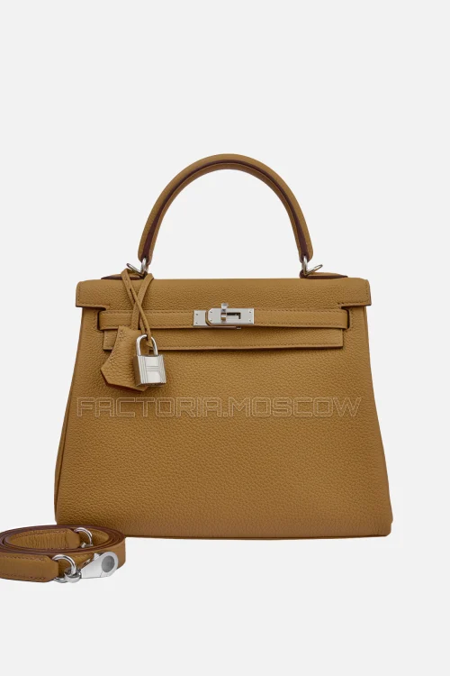 Hermès HSS Kelly Retourné 25 Biscuit Togo PHW