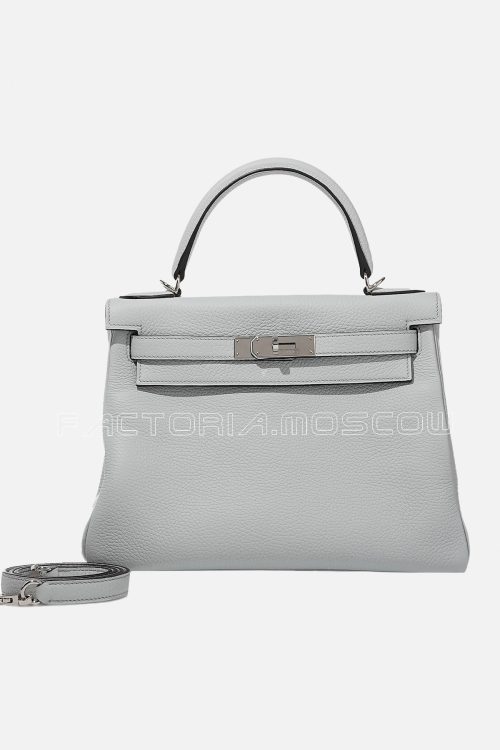 Hermès Kelly Retourne 28 Togo Colour Bleu Pale PHW