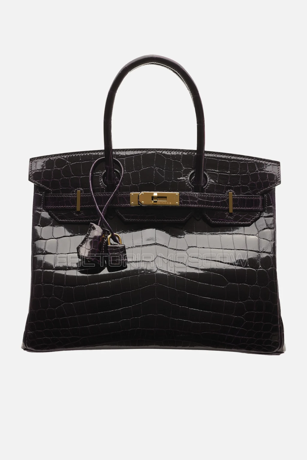 Hermes Birkin 30 Prunoir Shiny Niloticus Crocodile GHW