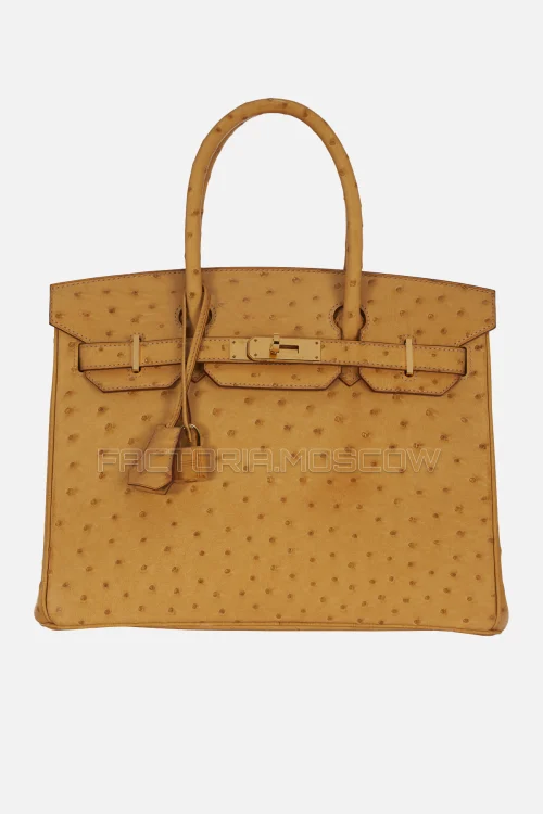 Hermes Birkin 30 Tabac Camel Ostrich GHW