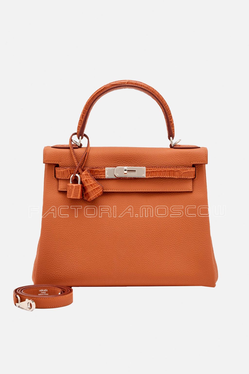 Hermès Kelly Retourne 28 Touch Gold Togo And Niloticus Crocodile PHW