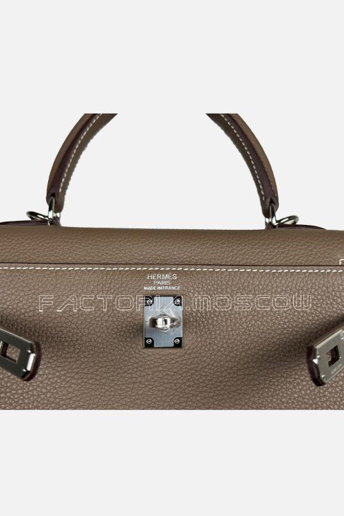 Hermes Kelly Retourne 25 Togo Colour Etoupe PHW