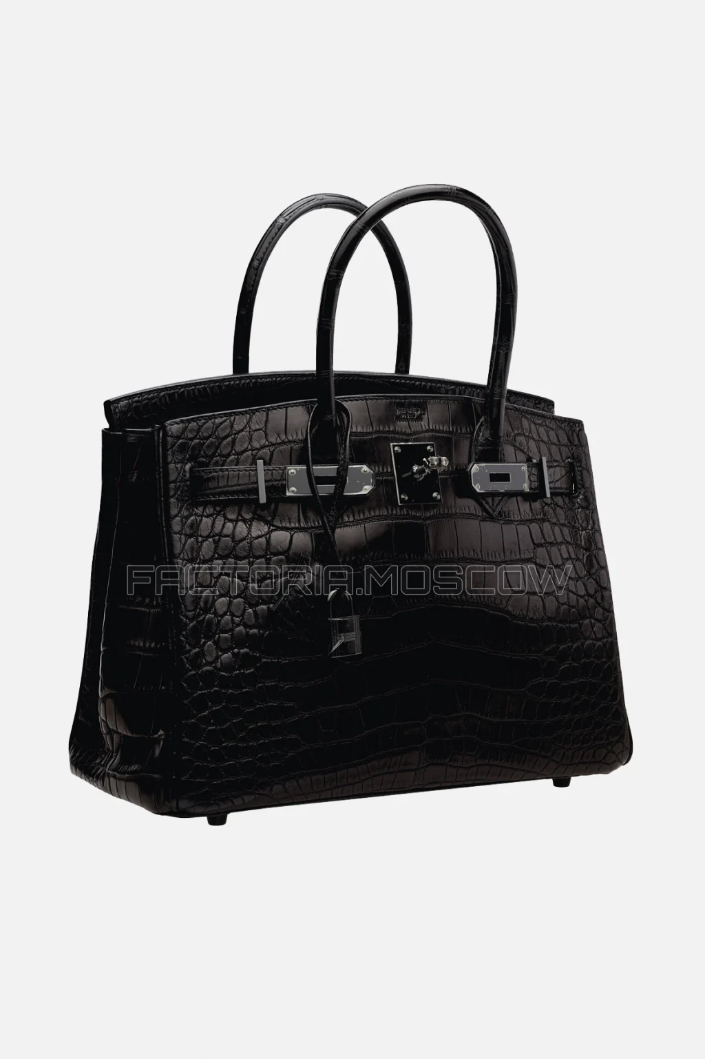 Hermes Birkin 30 Matte Alligator Black PHW