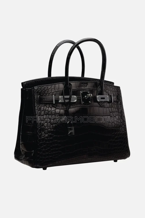Hermes Birkin 30 Matte Alligator Black PHW