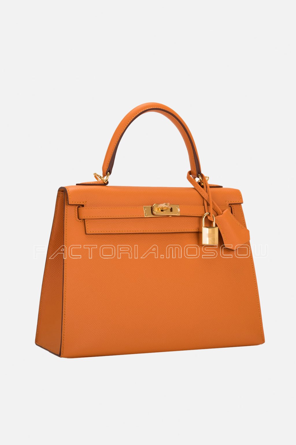 Hèrmes Abricot Sellier Kelly 25 Epsom Leather GHW