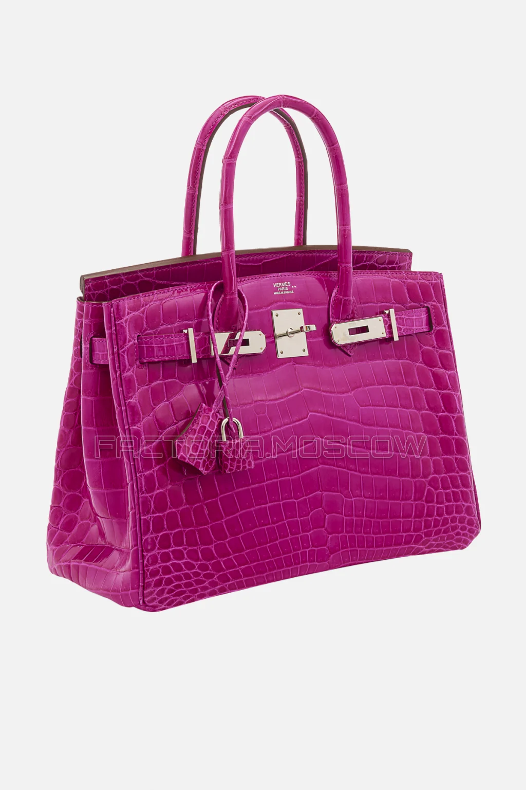 Hermes Birkin 30 Shiny Rose Scheherazade Niloticus Crocodile Phw