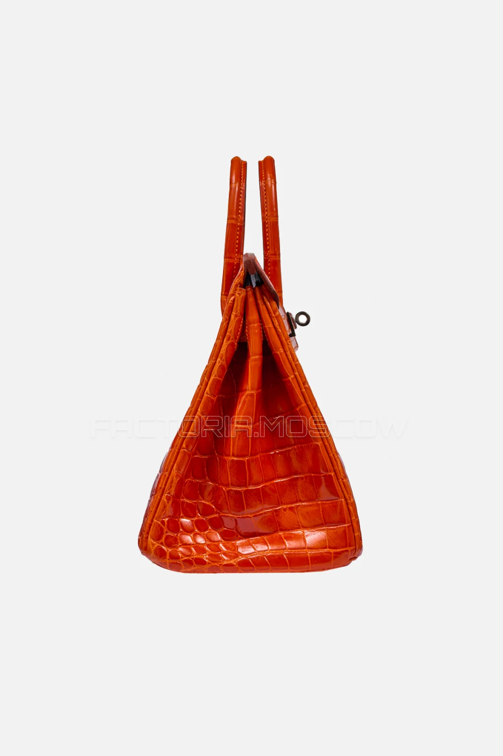 Hermès Birkin 25 Orange Shiny Niloticus Crocodile PHW
