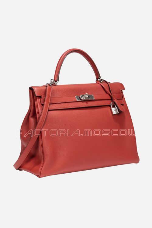 Hermès Kelly Retourné 35 Clémence Colour Rouge Vénitien PHW
