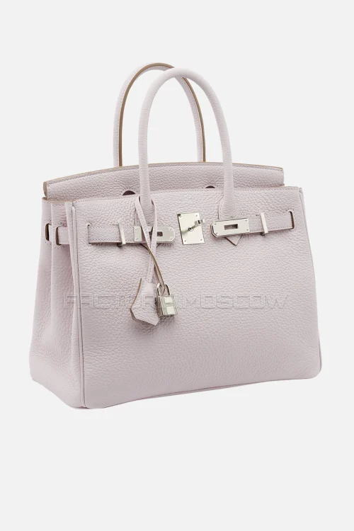 Hermes Birkin 30 Mauve Pale Clemence PHW
