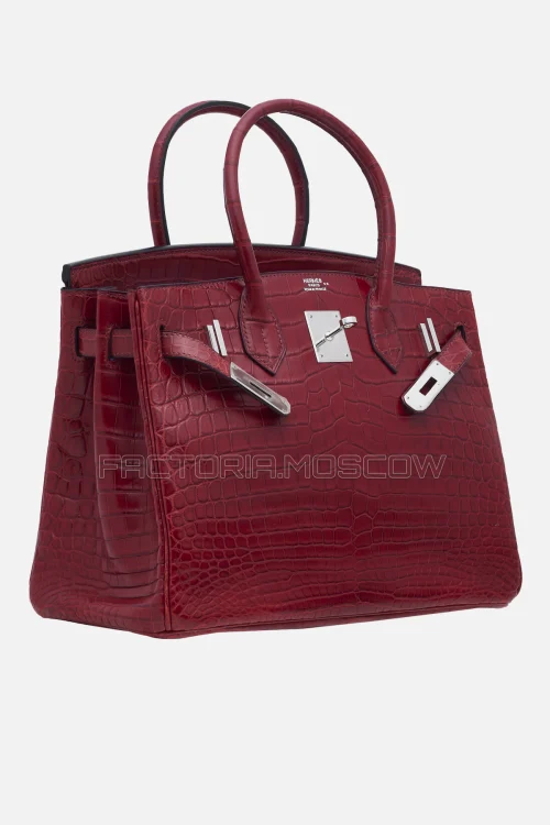 Hermes Birkin 30 Matte Rouge H Niloticus Crocodile PHW