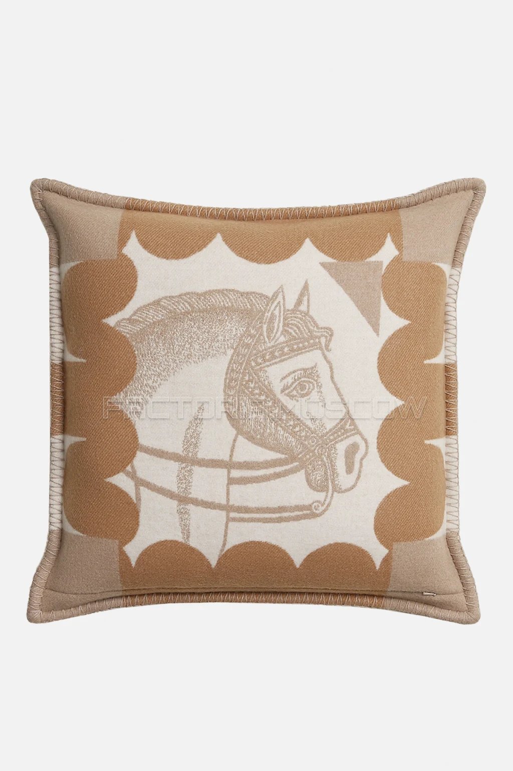 Hermes Cheval Joker pillow Colour Noisette