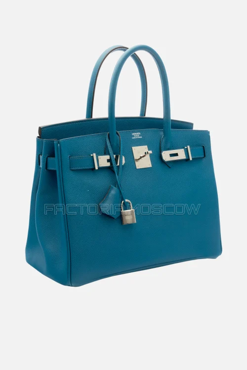 Hermes Birkin 30 Bleu Izmir Epsom PHW