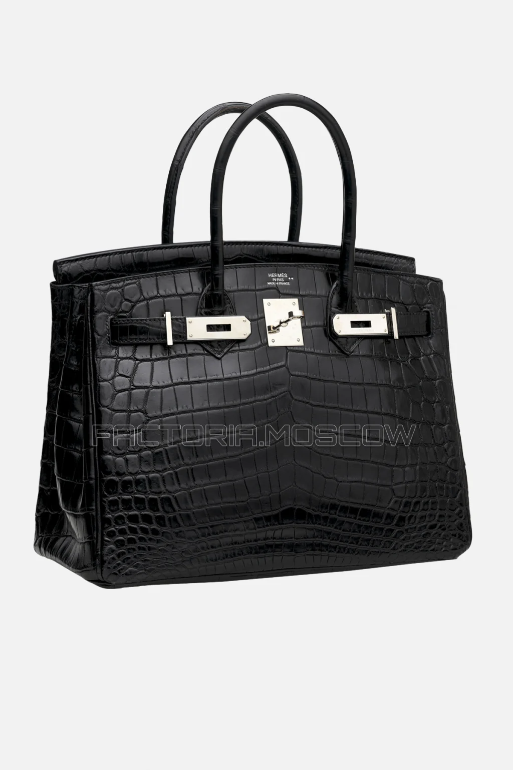 Hermes Birkin 30 Matte Black Niloticus Crocodile PHW