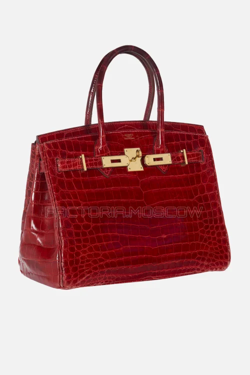 Hermes Birkin 30 Shiny Braise Niloticus Crocodile GHW