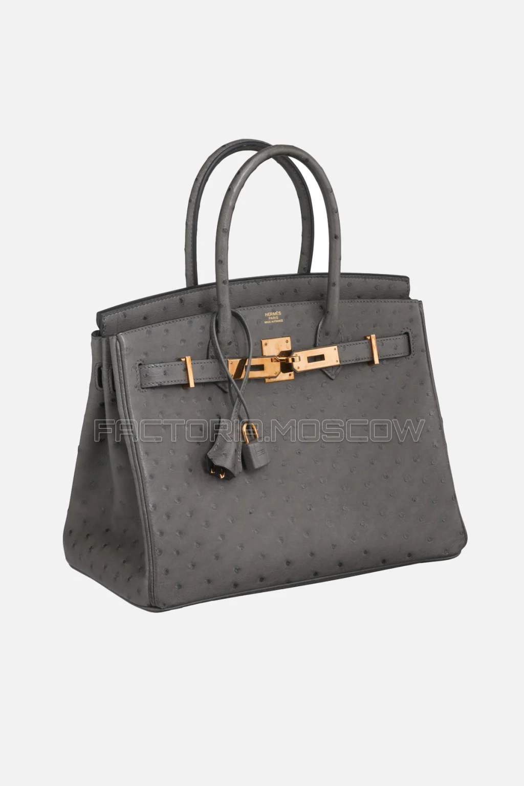 Hermes Birkin 30 Graphite Ostrich RGHW