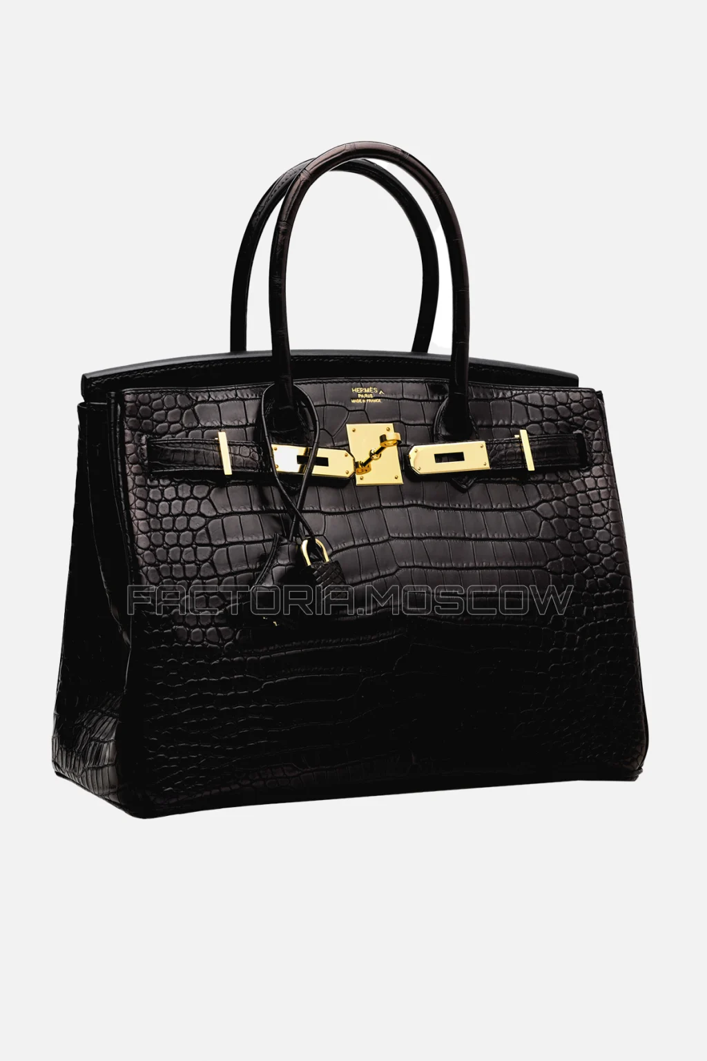 Hermes Birkin 30 Matte Black Porosus Crocodile GHW