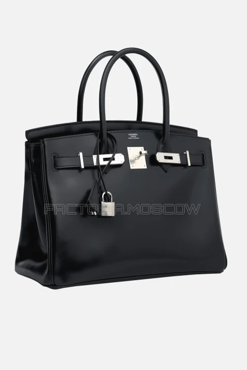 Hermes Birkin 30 Black Calf Box PHW