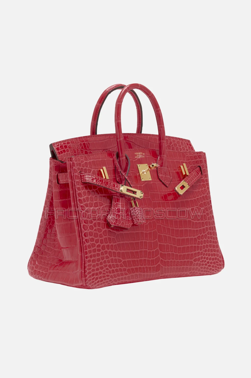 Hermes Birkin 25 Shiny Bougainvillier Porosus Crocodile GHW