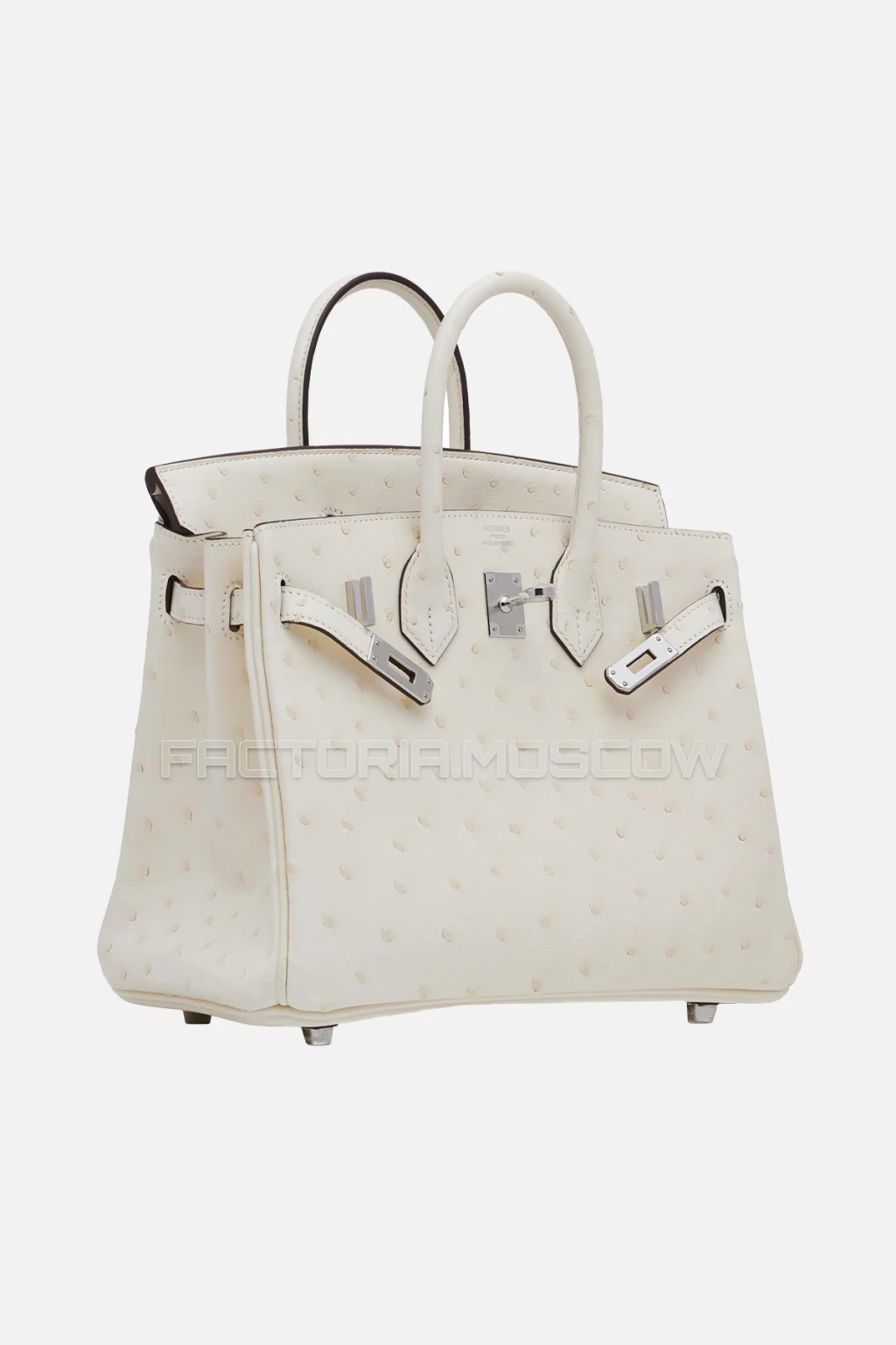 Hermes Birkin 25 Nata Ostrich PHW