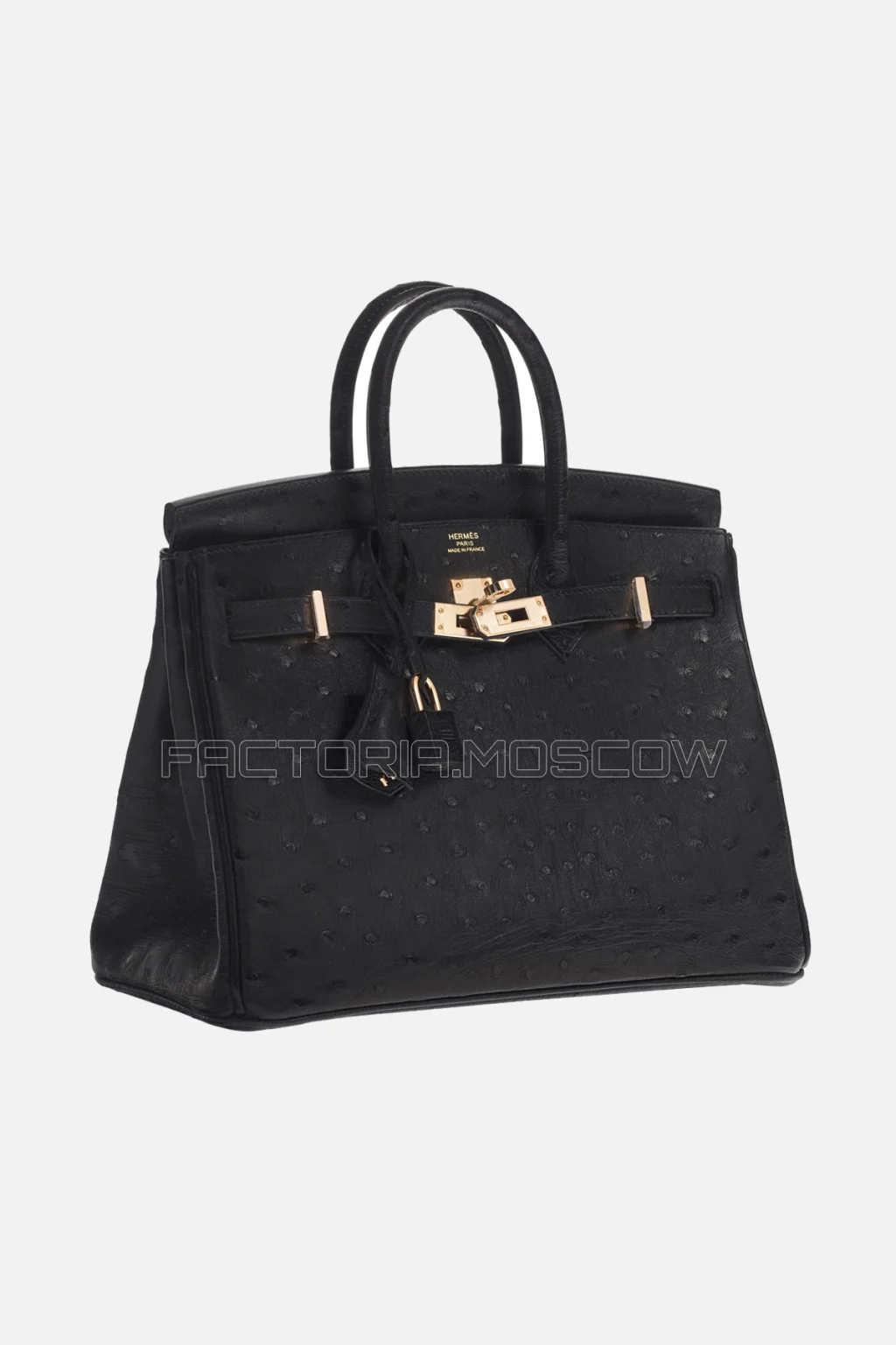 Hermes Birkin 25 Black Ostrich GHW