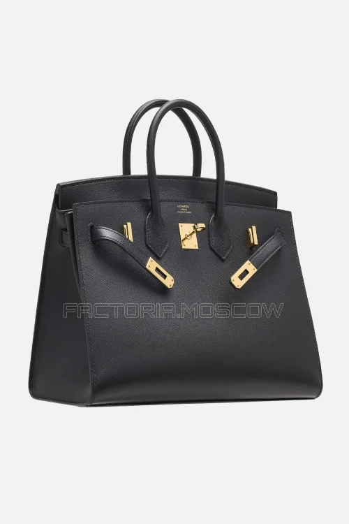 Hermes Birkin Sellier 25 Black Madame GHW