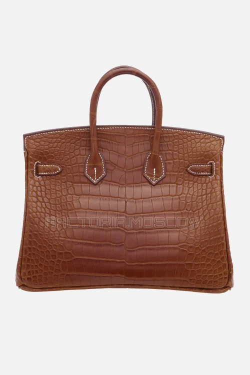 Hermes Birkin 25 Matte Fauve Barenia Alligator PHW