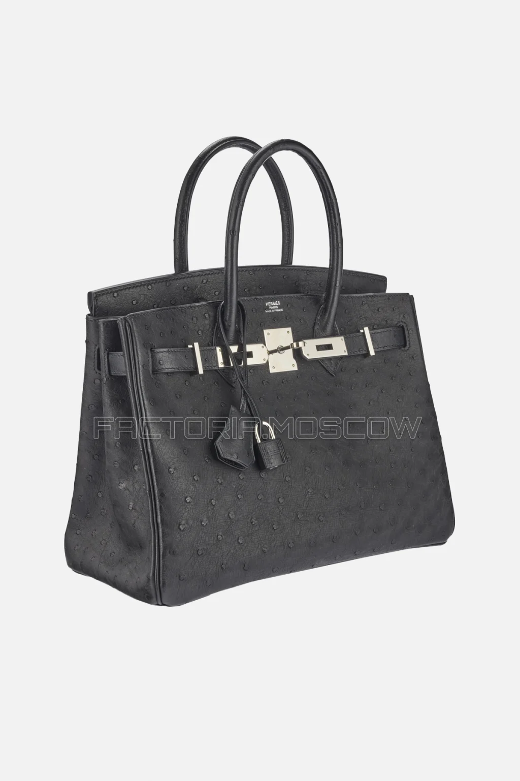 Hermes Birkin 30 Black Ostrich PHW