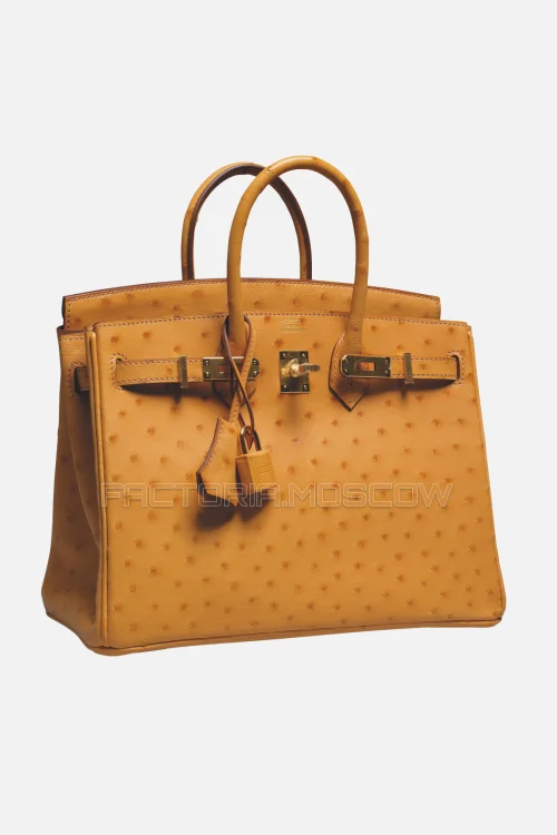 Hermes Birkin 25 Saffron Ostrich GHW
