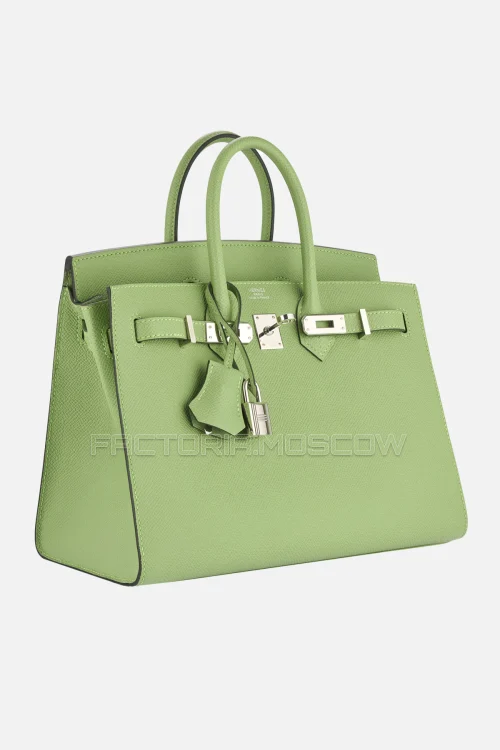 Hermes Birkin Sellier 25 Vert Cricket Epsom PHW