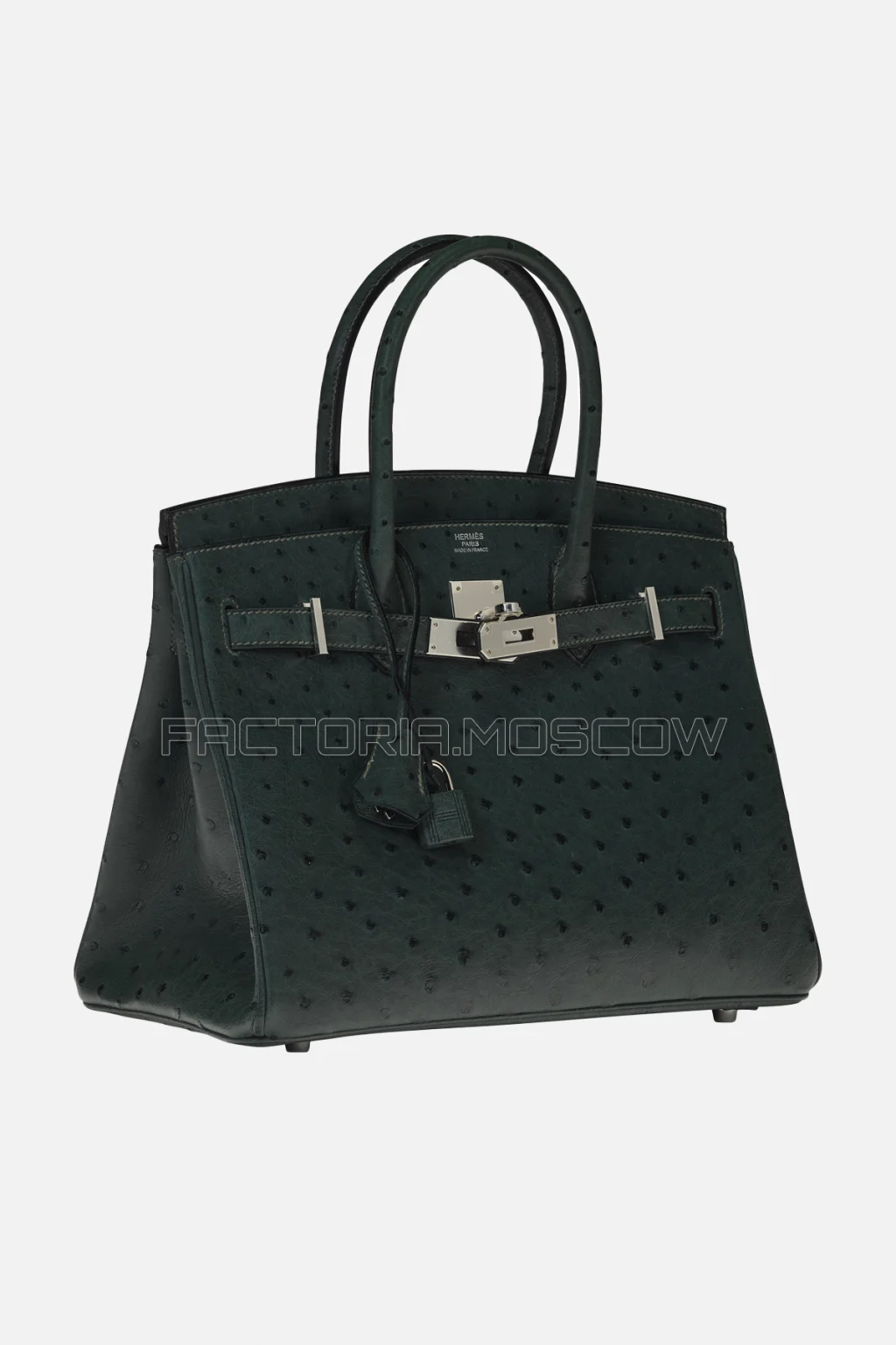Hermes Birkin 30 Vert Fonce Ostrich PHW