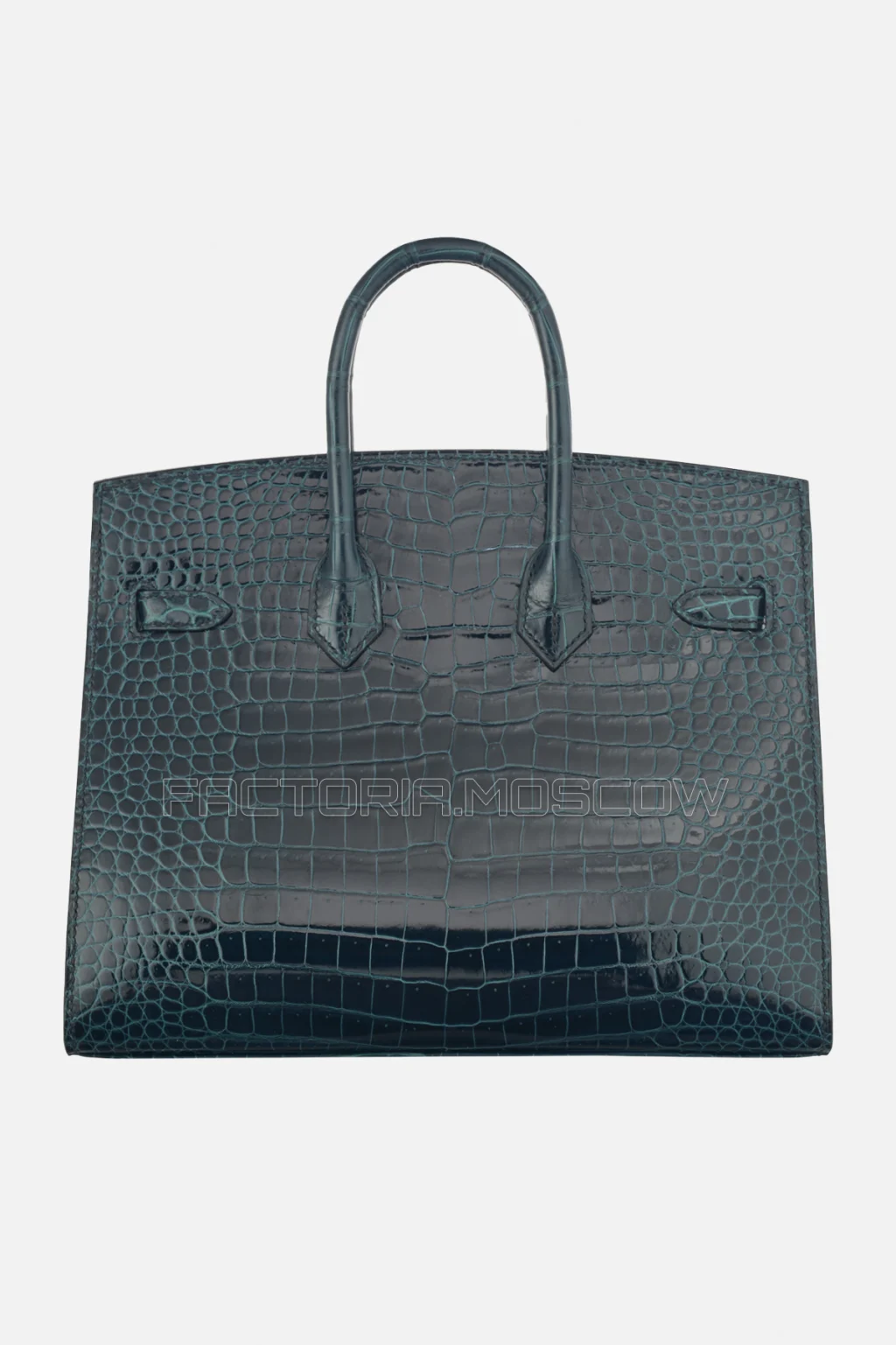 Hermes Birkin Sellier 25 Shiny Vert Rousseau Porosus Crocodile GHW