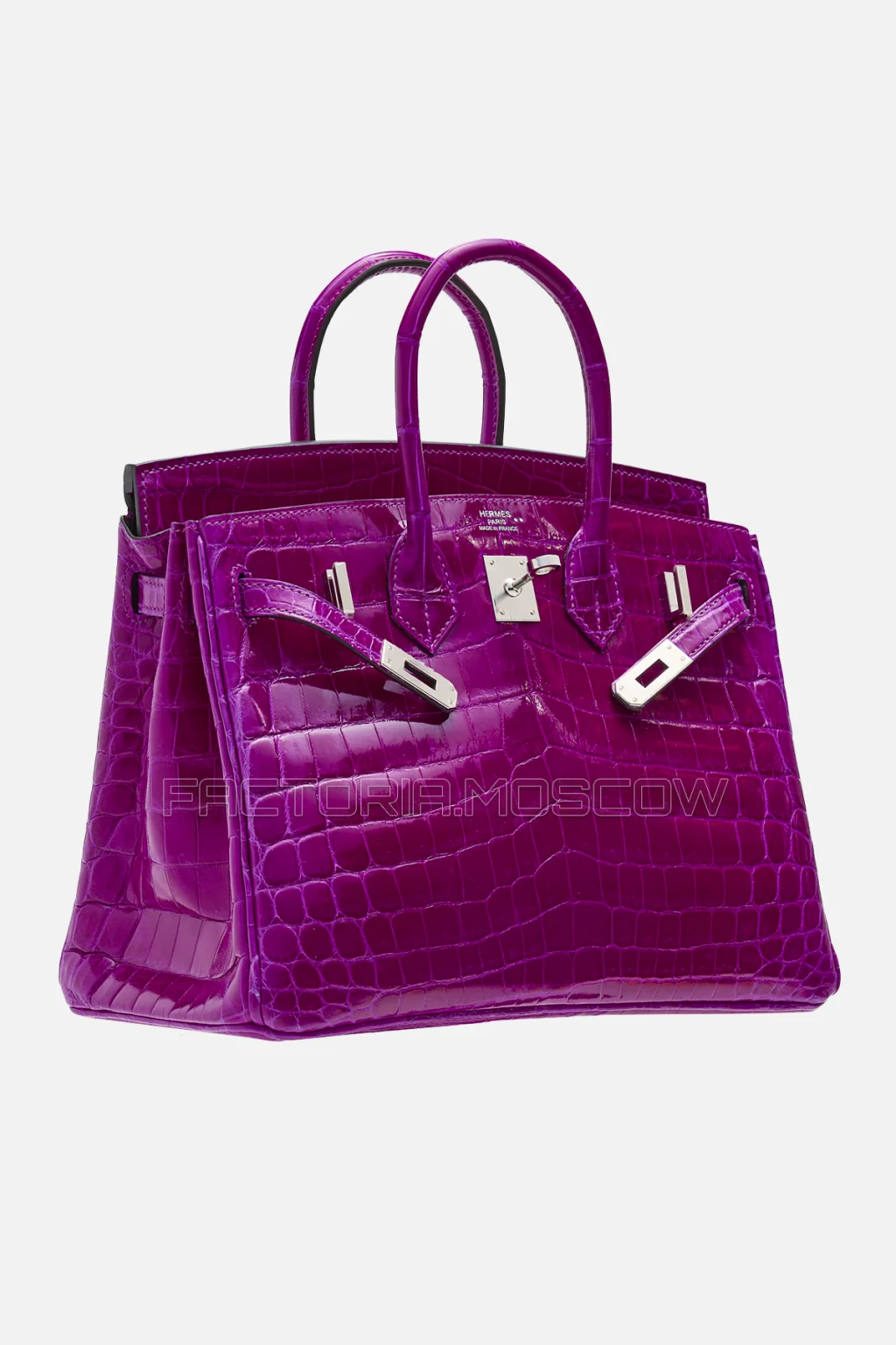 Hermes Birkin 25 Shiny Rose Scheherazade Niloticus Crocodile PHW