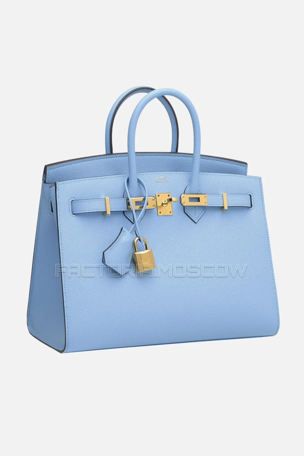 Hermes Birkin Sellier 25 Epsom Celeste GHW